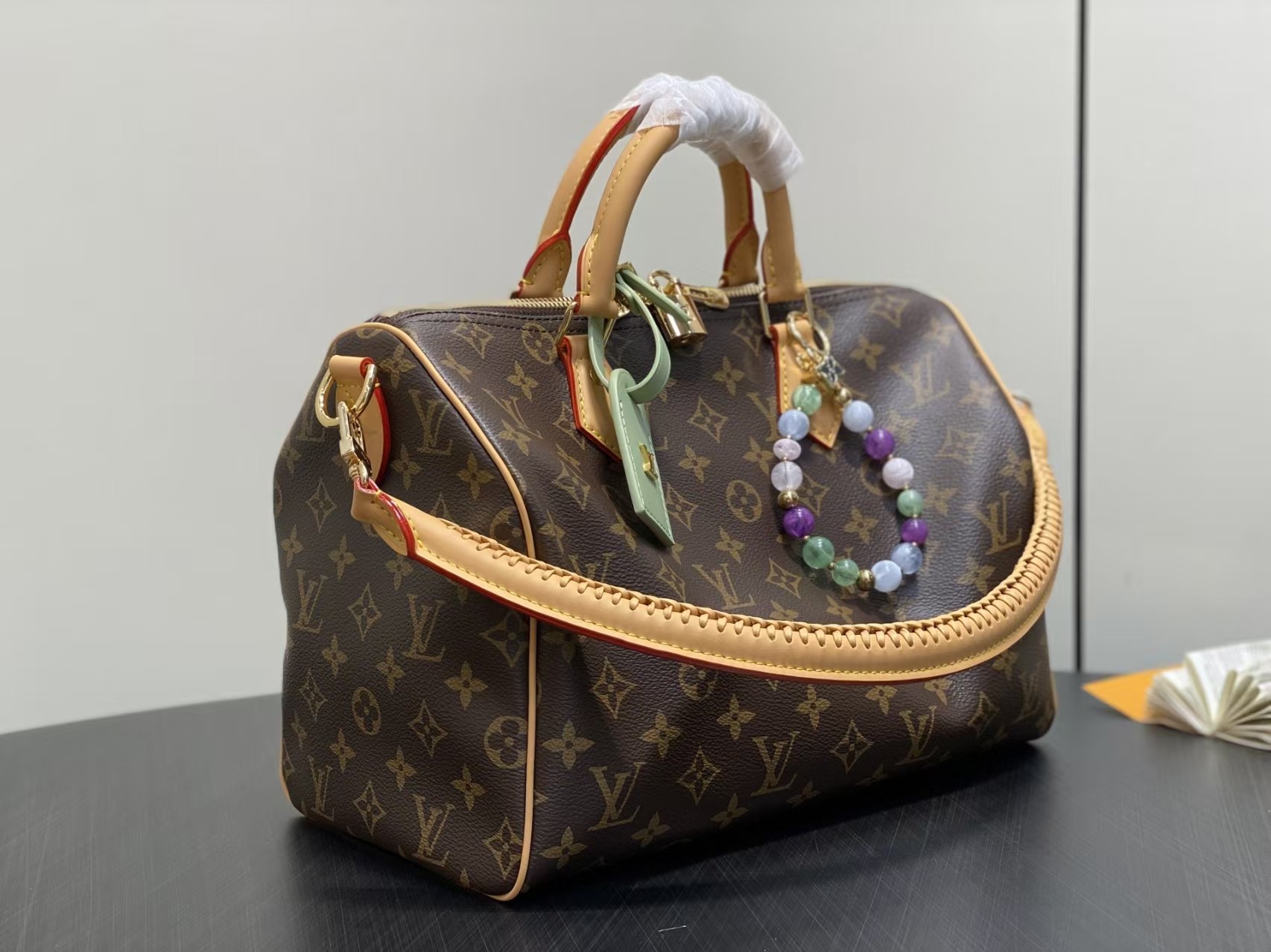 Louis Vuitton Speedy 30 Green Lining
