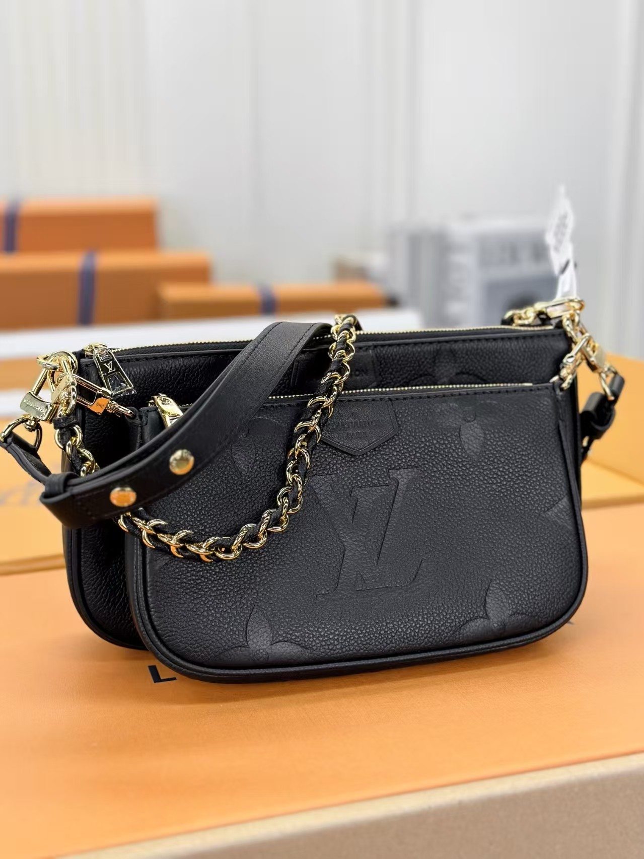 Louis Vuitton Multi Pochette Accessoires Monogram Empreinte Leather