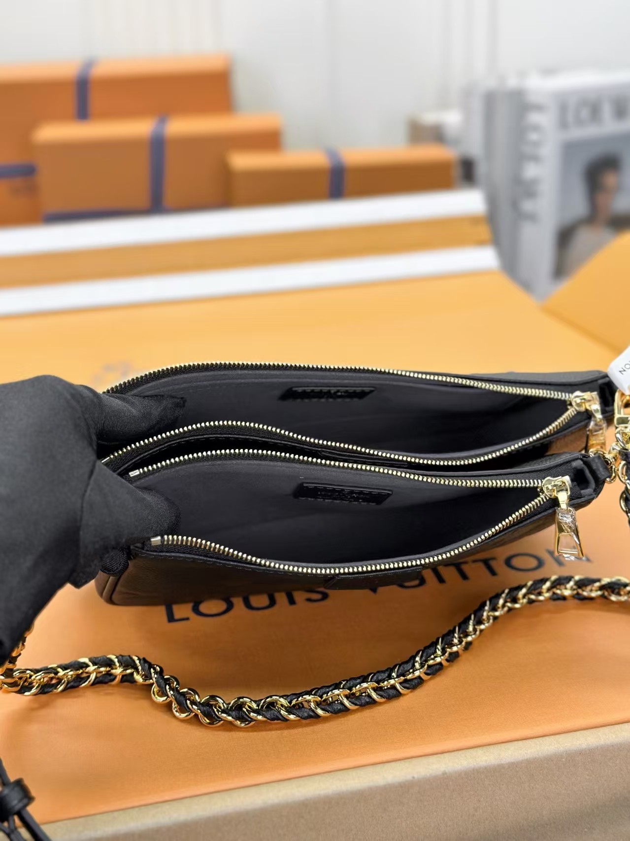 Louis Vuitton Multi Pochette Accessoires Monogram Empreinte Leather