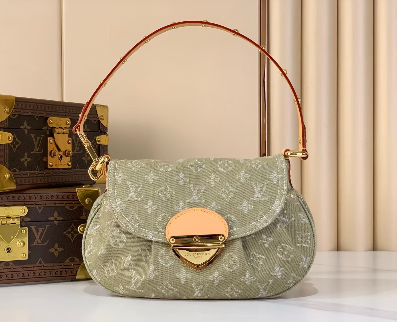 Louis Vuitton Sunset Monogram Khaki Denim