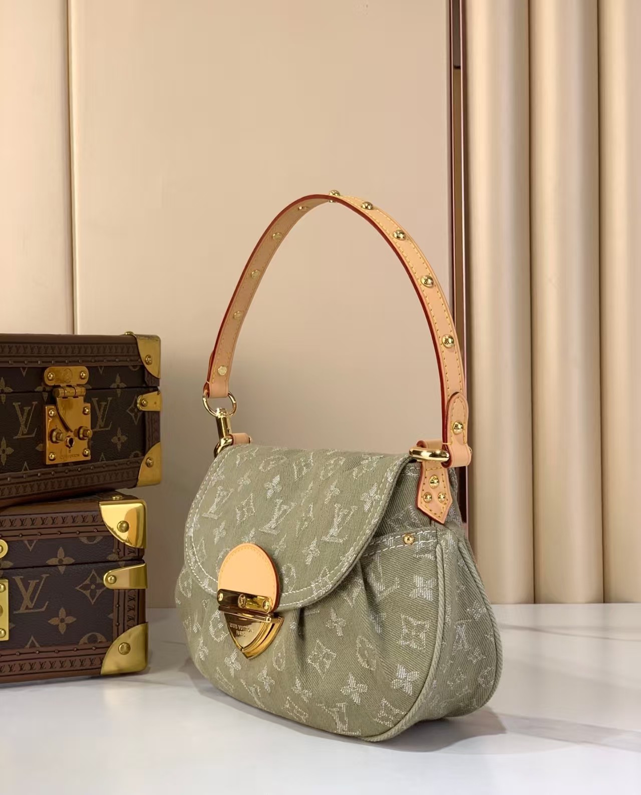 Louis Vuitton Sunset Monogram Khaki Denim