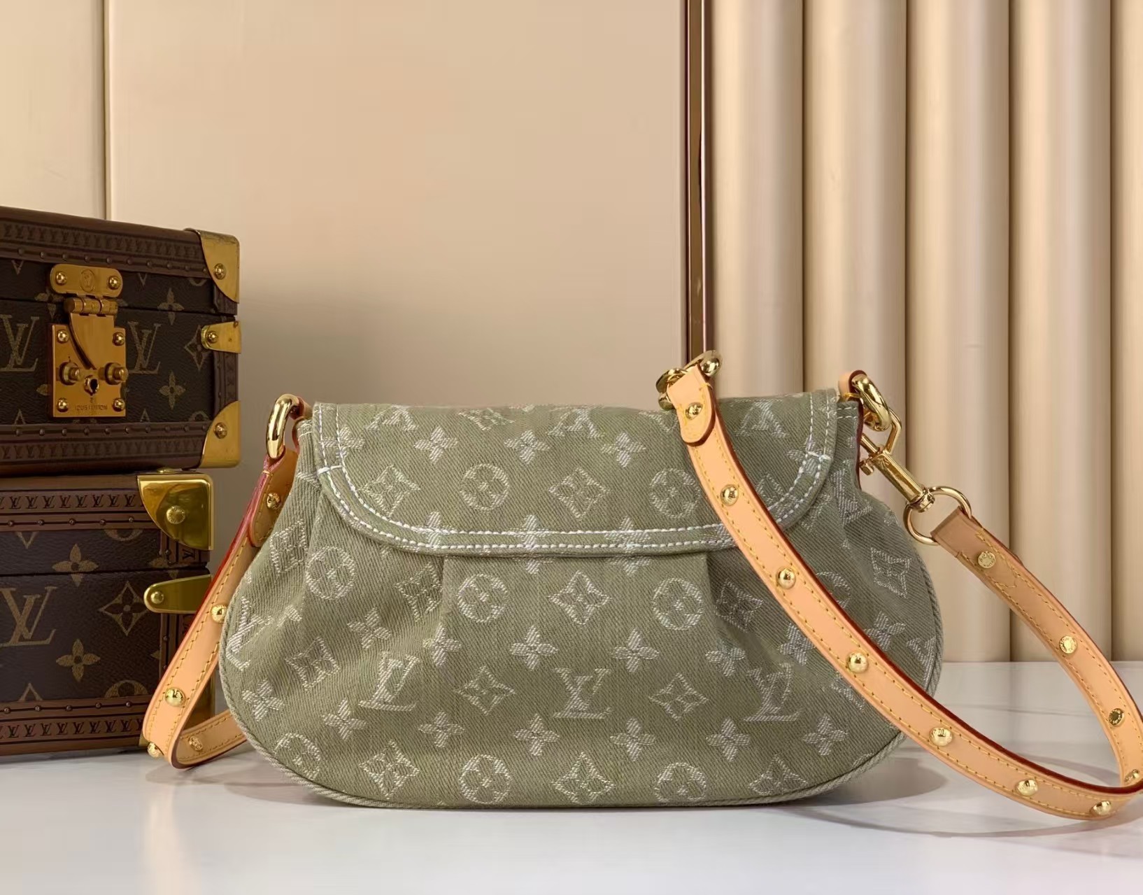 Louis Vuitton Sunset Monogram Khaki Denim