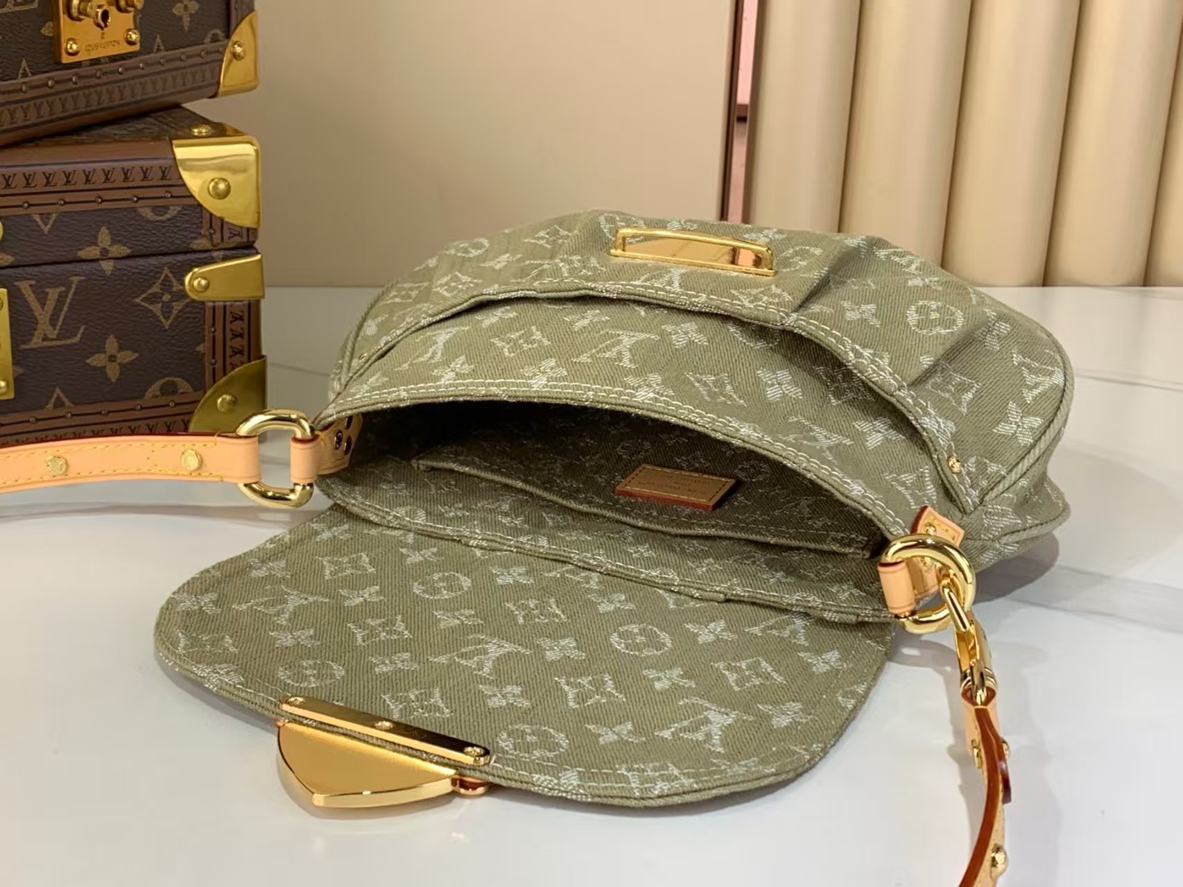 Louis Vuitton Sunset Monogram Khaki Denim