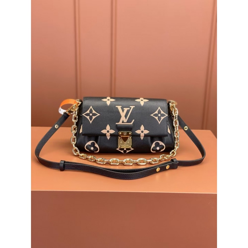 Louis Vuitton Favorite Bicolor Monogram Empreinte Leather Black