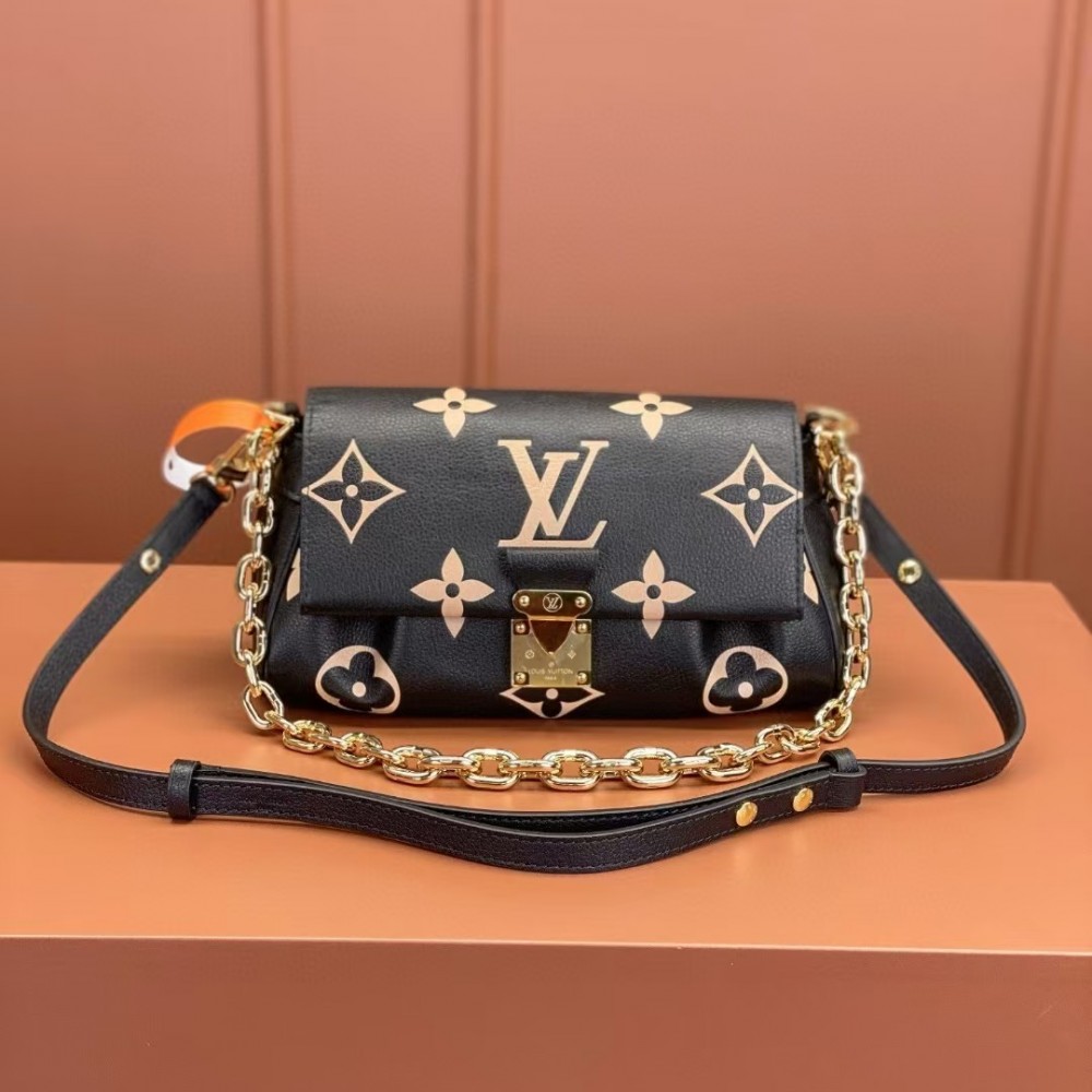 Louis Vuitton Favorite Bicolor Monogram Empreinte Leather Black