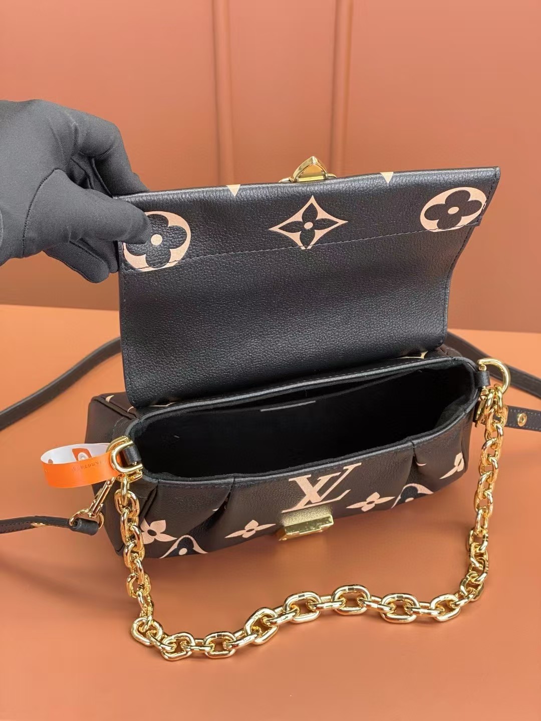 Louis Vuitton Favorite Bicolor Monogram Empreinte Leather Black