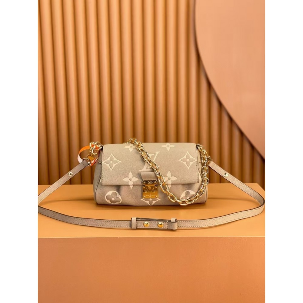 Louis Vuitton Favorite Bicolor Monogram Empreinte Leather Cream Color