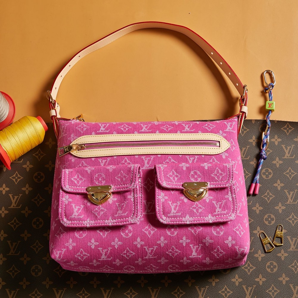 Louis Vuitton Baggy Monogram Denim -Fushia Denim