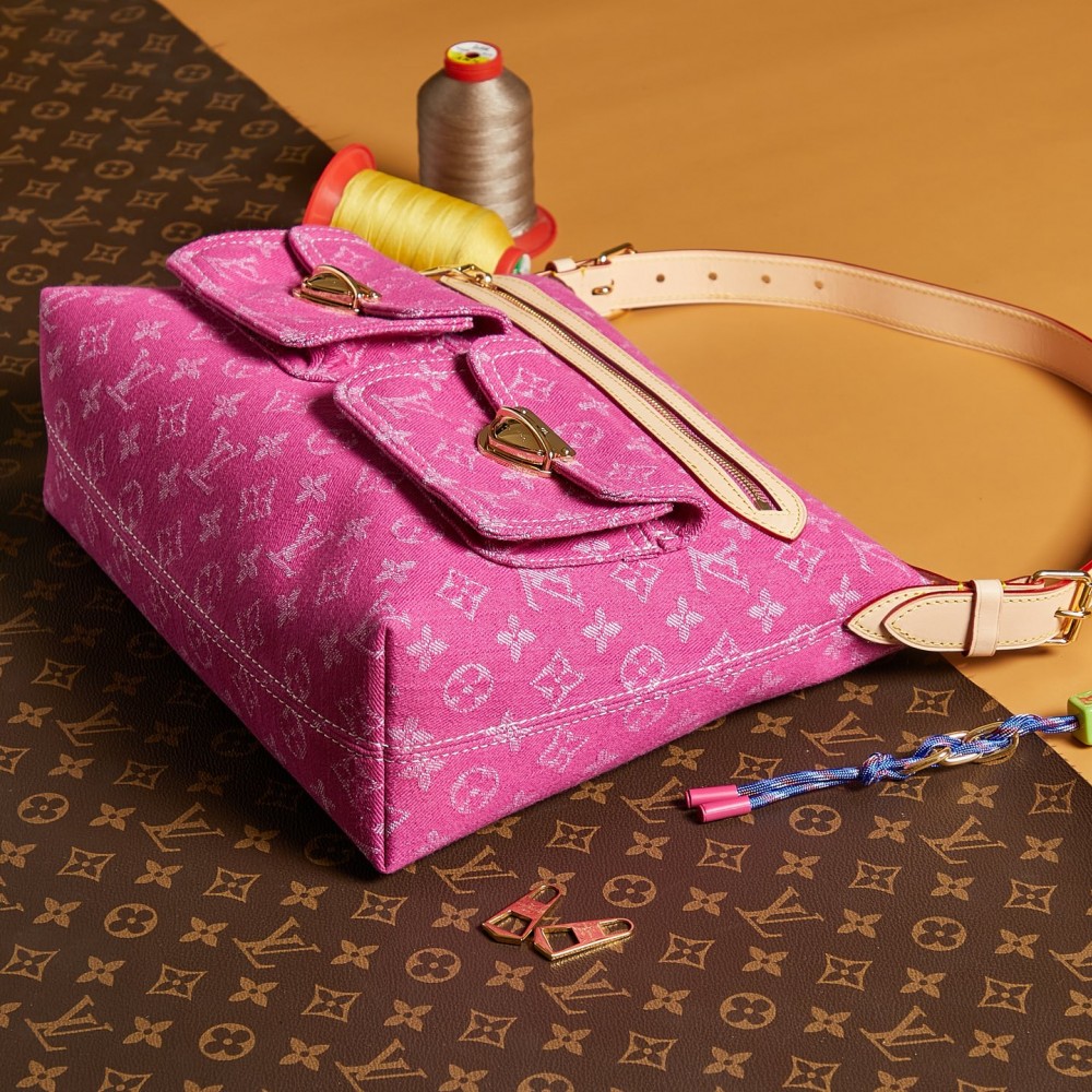 Louis Vuitton Baggy Monogram Denim -Fushia Denim