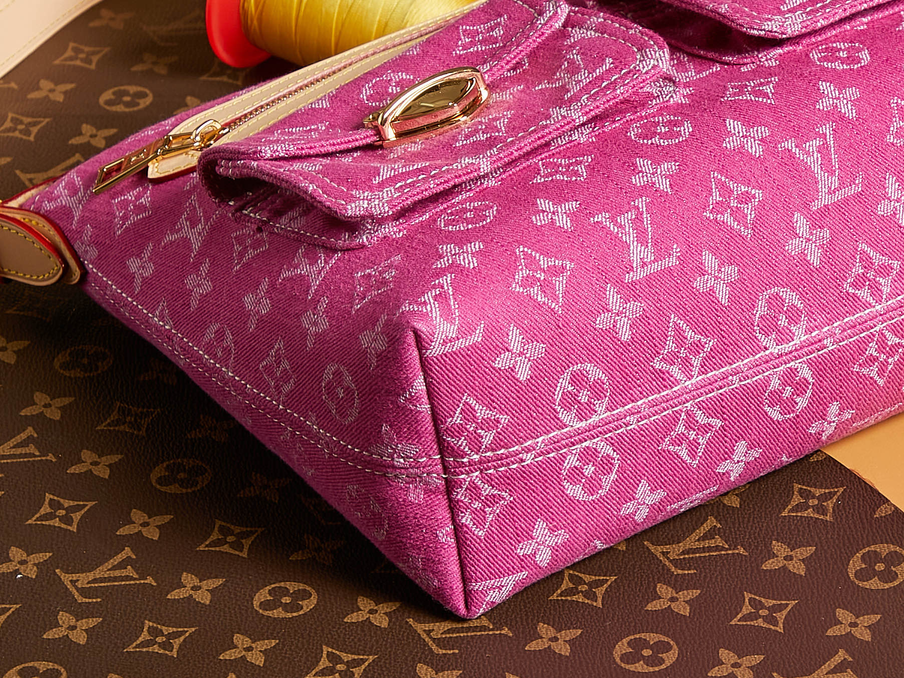 Louis Vuitton Baggy Monogram Denim -Fushia Denim