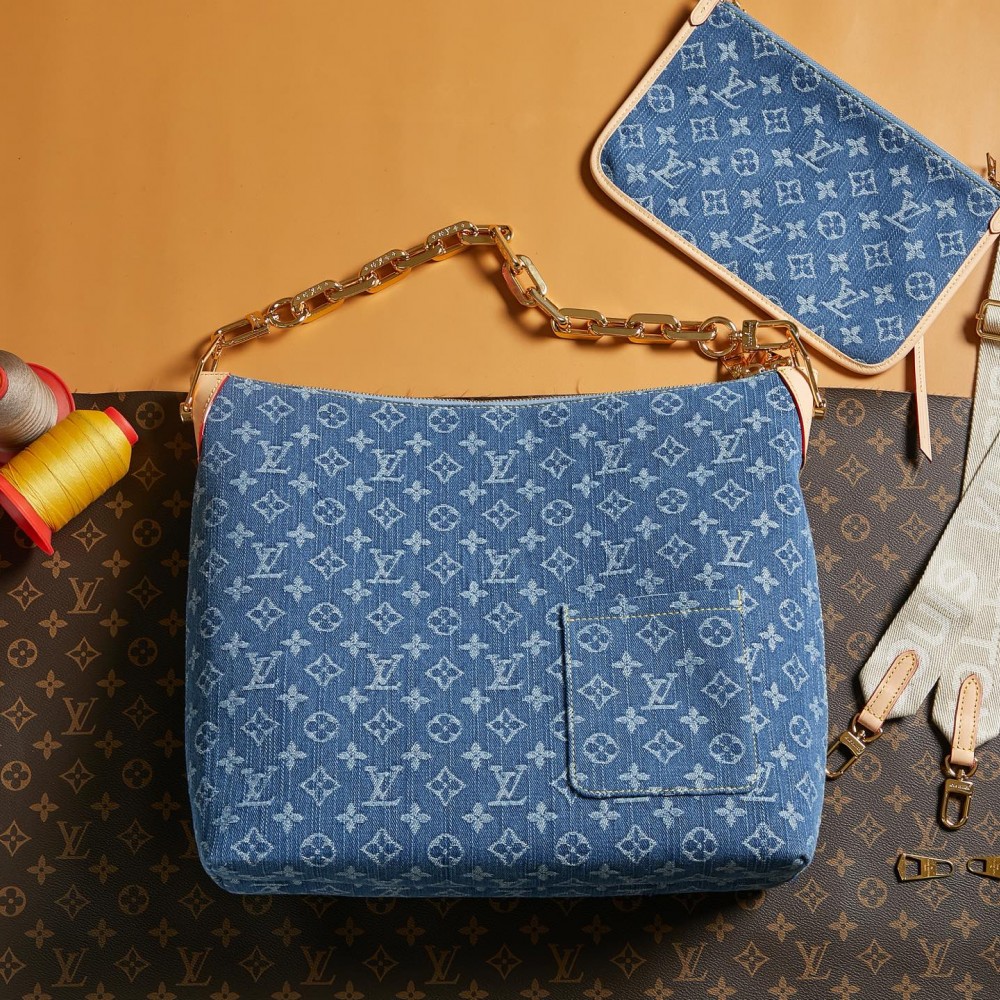 Louis Vuitton Coussin Hobo MM Monogram Denim