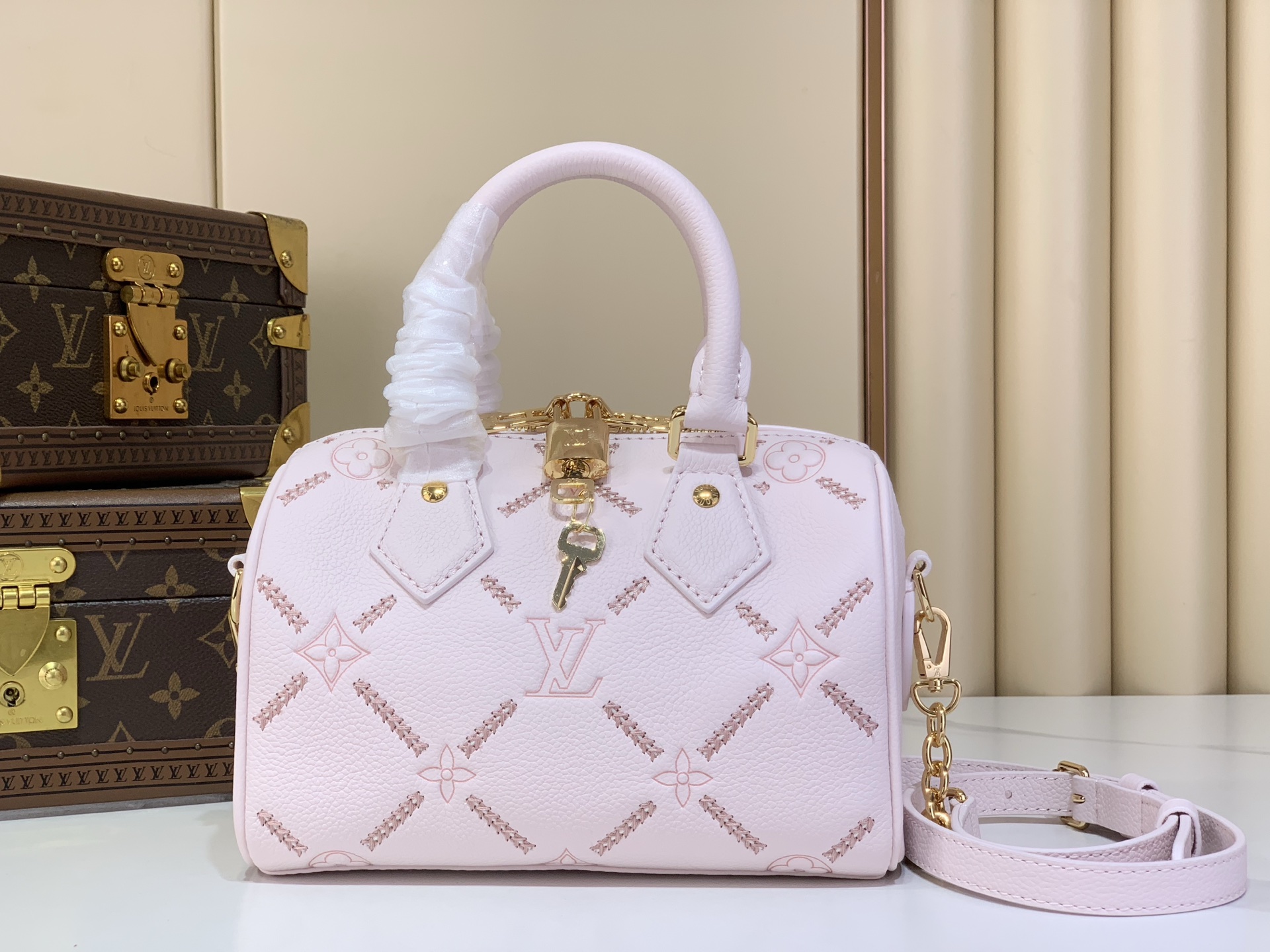 Louis Vuitton Speedy Bandouliere 20 Monogram Empreinte Leather