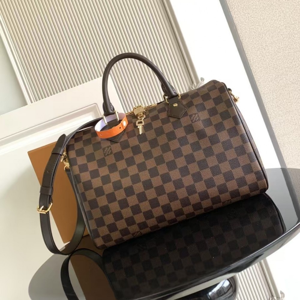Louis Vuitton Speedy Bandouliere 35 Damier Ebene Canvas