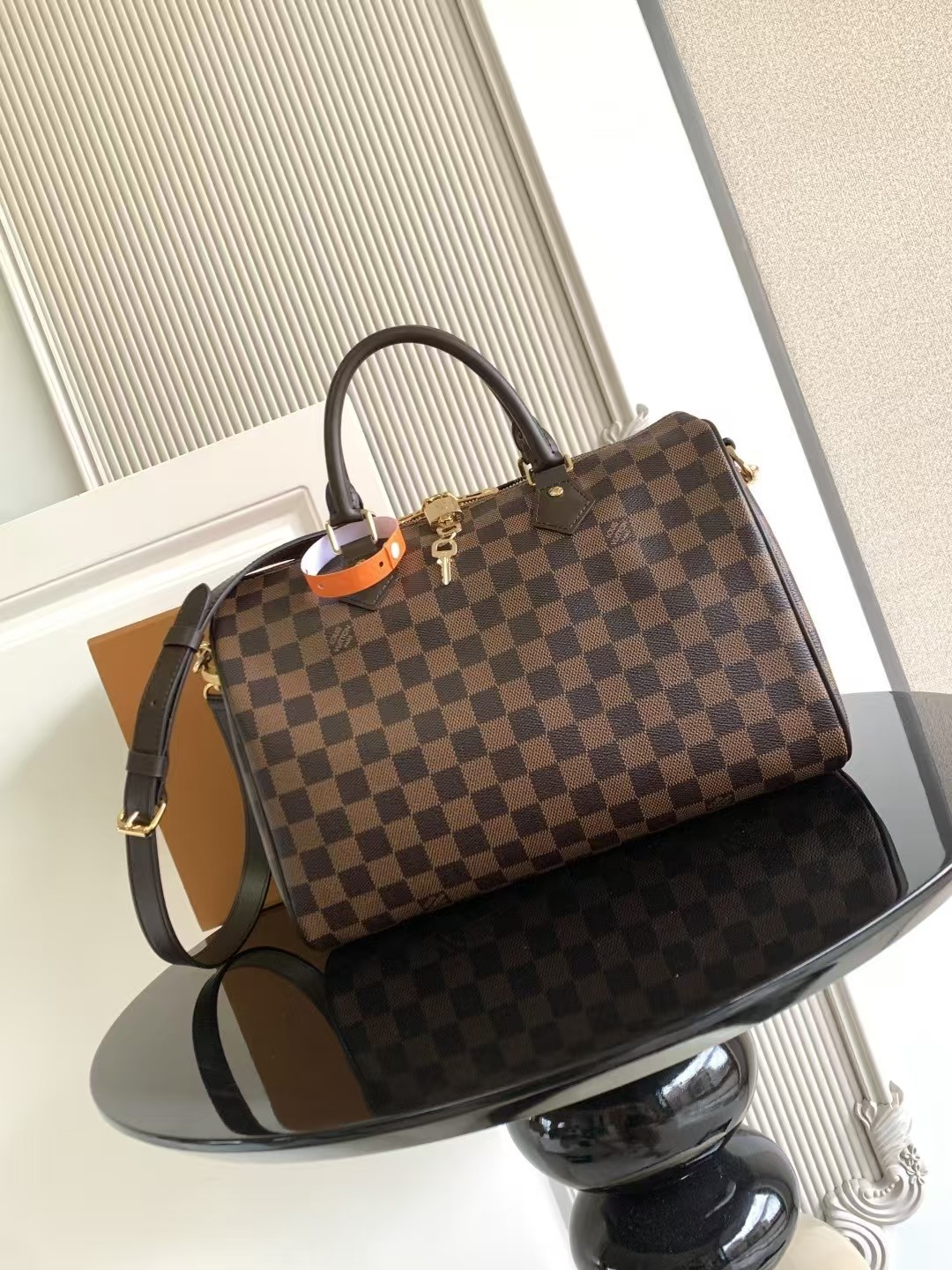 Louis Vuitton Speedy Bandouliere 35 Damier Ebene Canvas