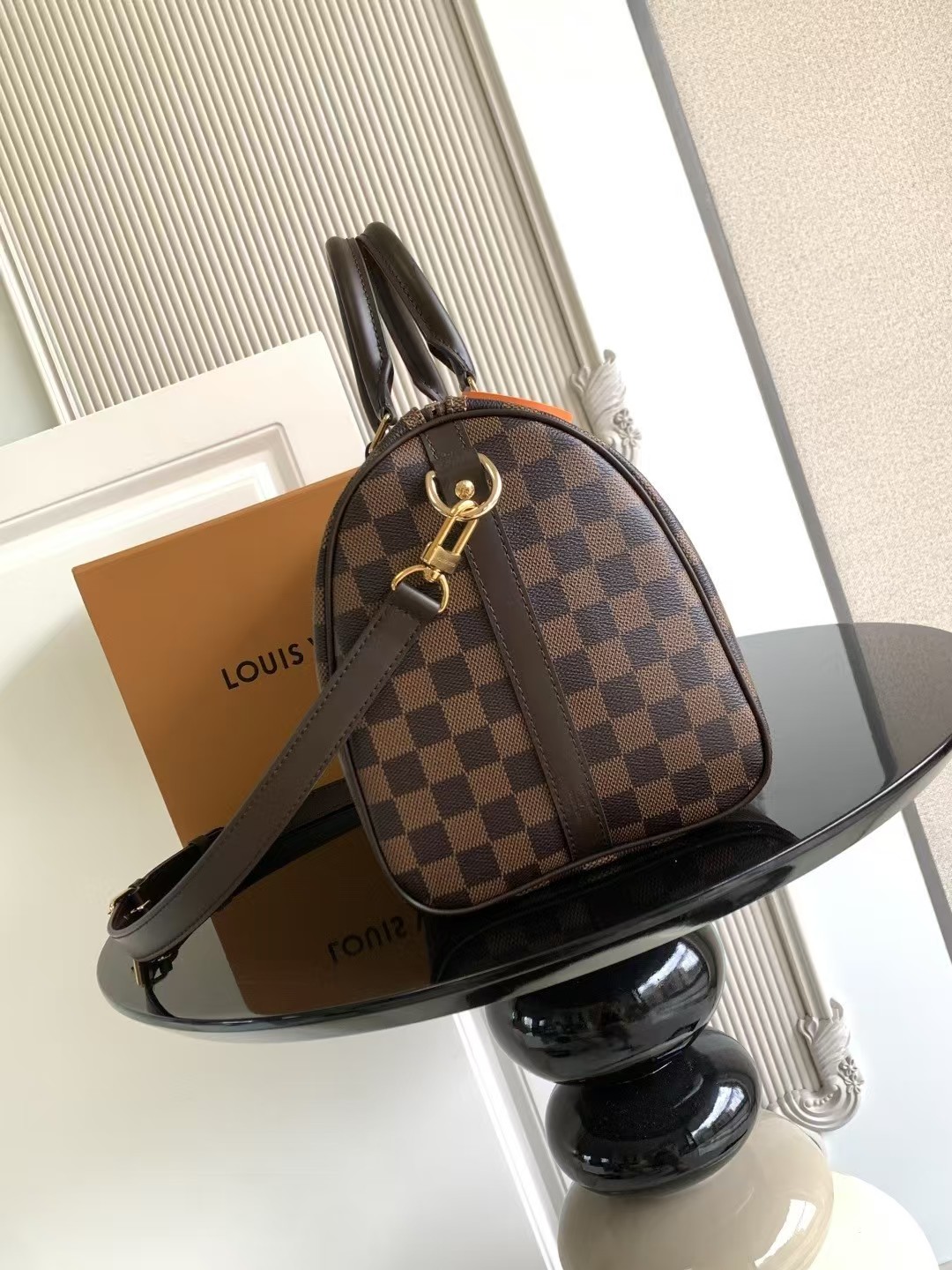 Louis Vuitton Speedy Bandouliere 35 Damier Ebene Canvas