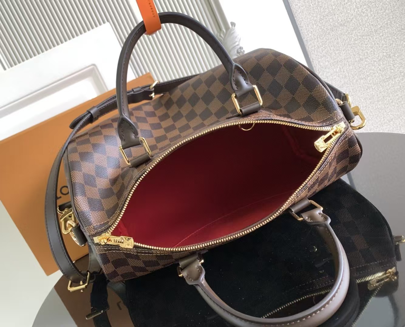 Louis Vuitton Speedy Bandouliere 35 Damier Ebene Canvas