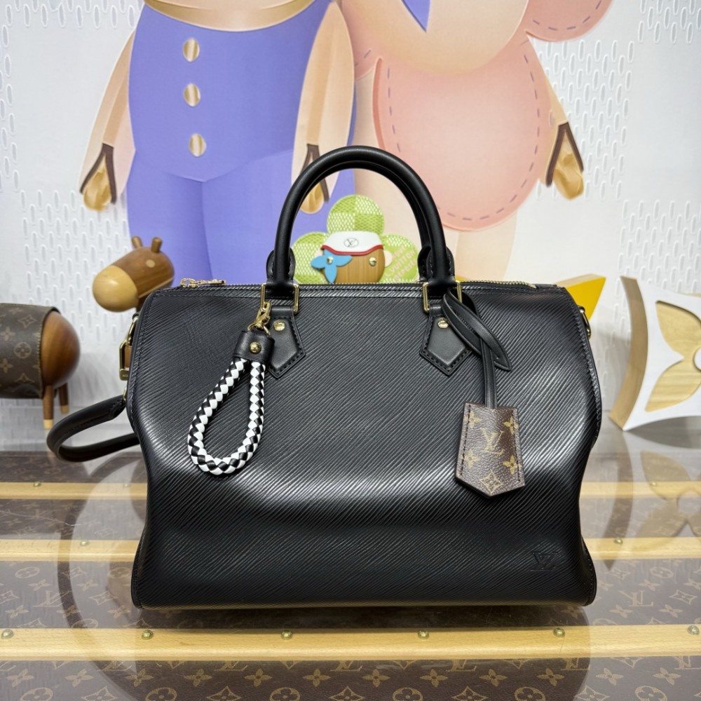 Louis Vuitton Speedy Soft 30 Epi Leather -Bags Black