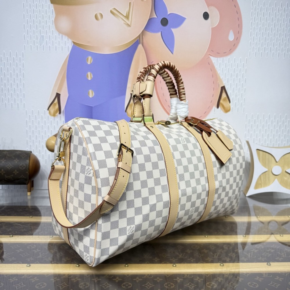 Louis Vuitton Keepall Bandouliere 45 Damier Azur Canvas