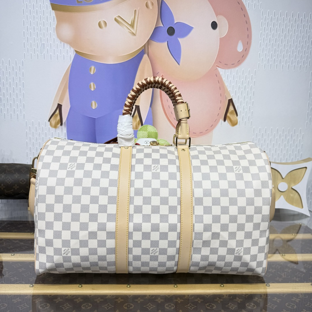 Louis Vuitton Keepall Bandouliere 45 Damier Azur Canvas