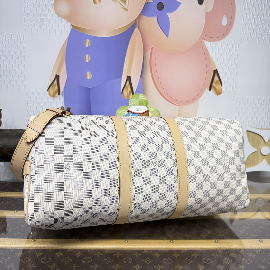 Louis Vuitton Keepall Bandouliere 45 Damier Azur Canvas