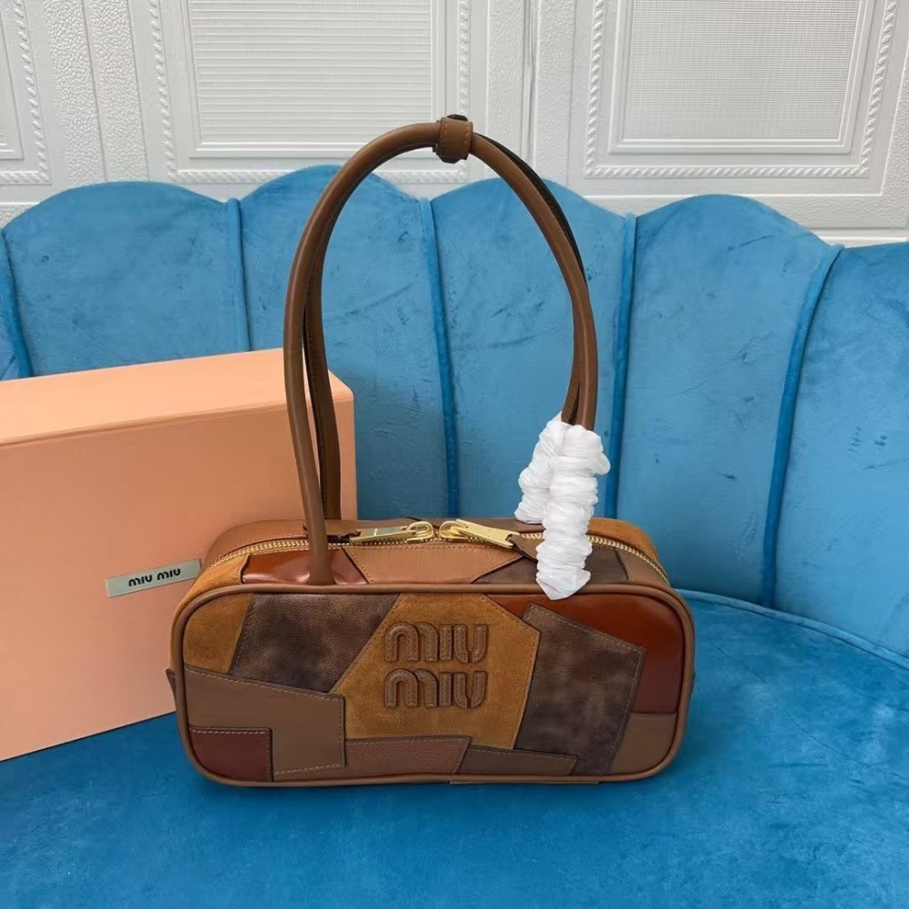 MIUMIU Beau leather patchwork bag