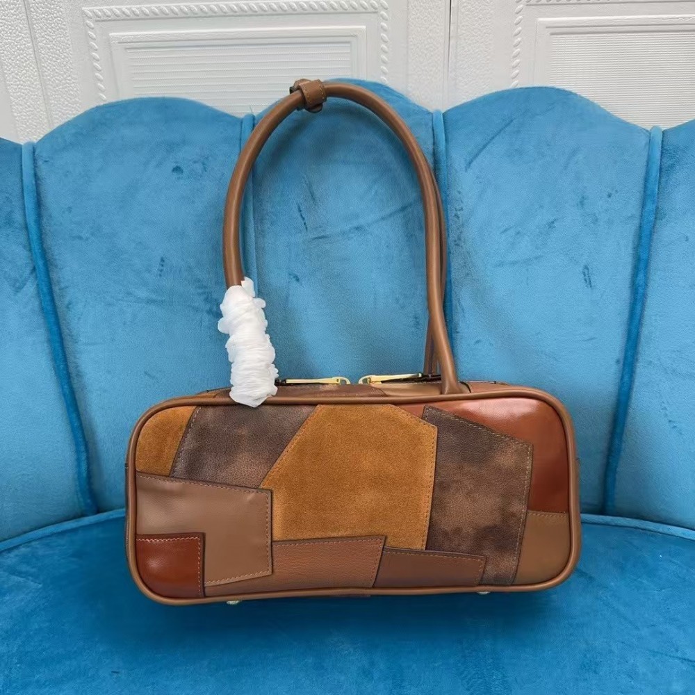 MIUMIU Beau leather patchwork bag