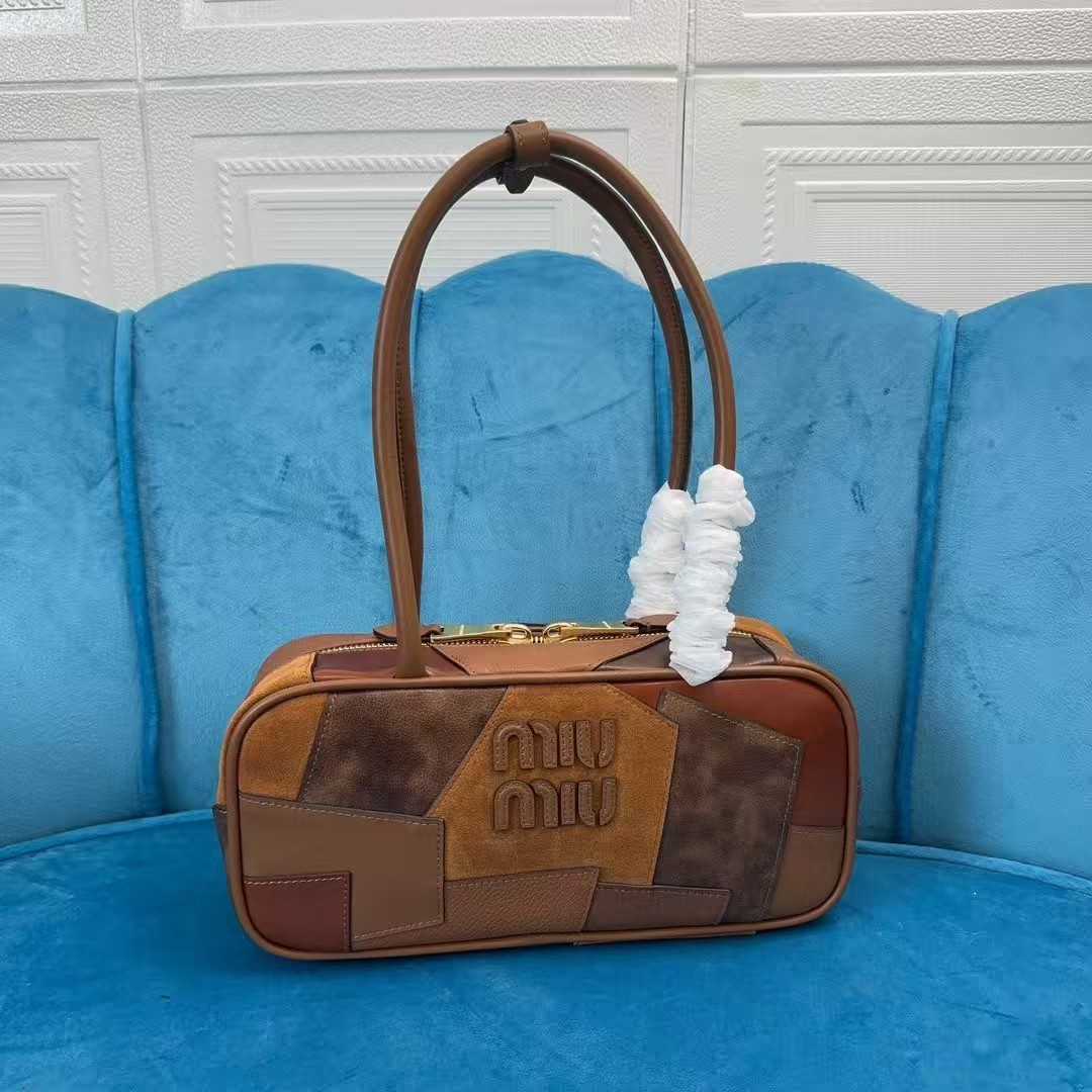 MIUMIU Beau leather patchwork bag