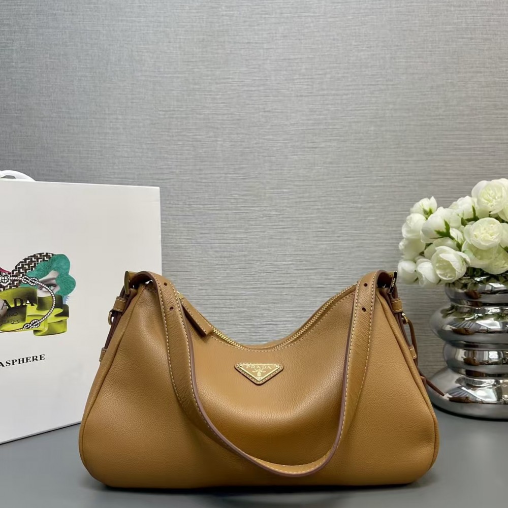 Amber Prada Aimée medium leather shoulder bag