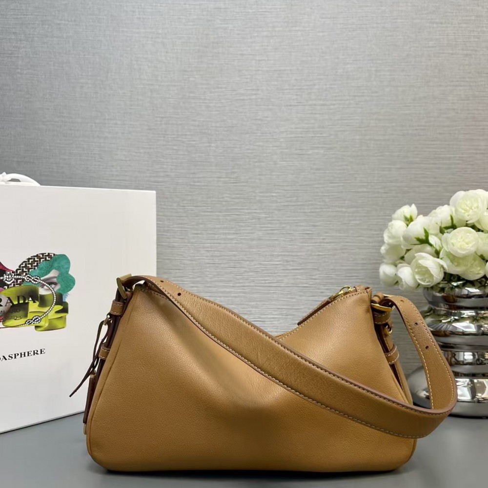 Amber Prada Aimée medium leather shoulder bag