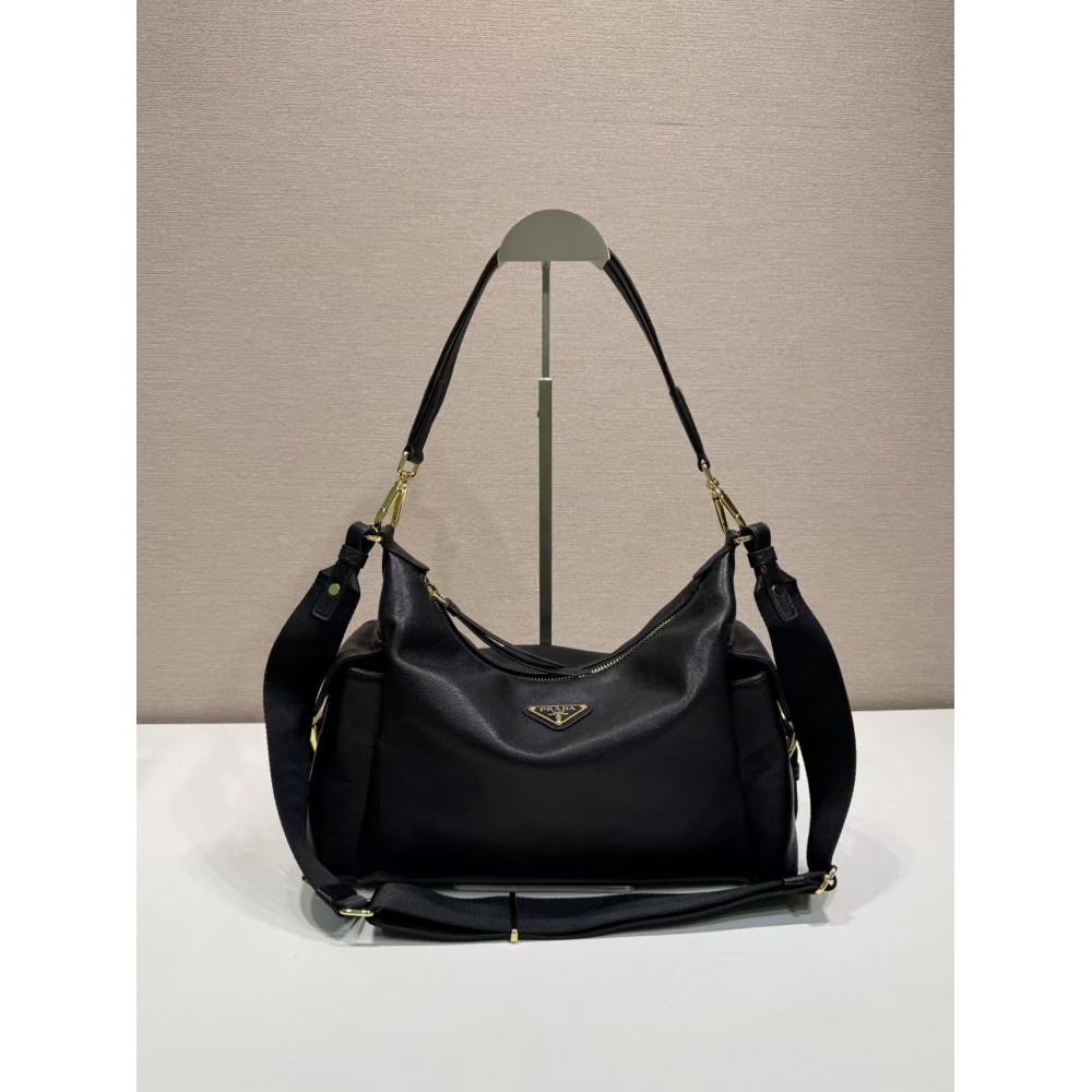 PRADA Black Prada Explore large nappa leather bag