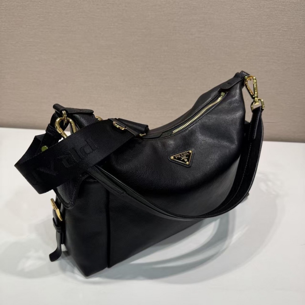 PRADA Black Prada Explore large nappa leather bag
