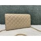 Valentino Garavani Rockstud Spike Wallet on Chain Quilted Leather Small Beige