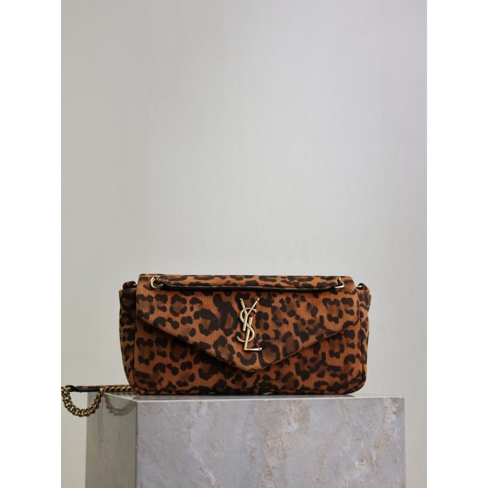 YSL CASSANDRE ENVELOPE CHAIN WALLET IN CANVAS 