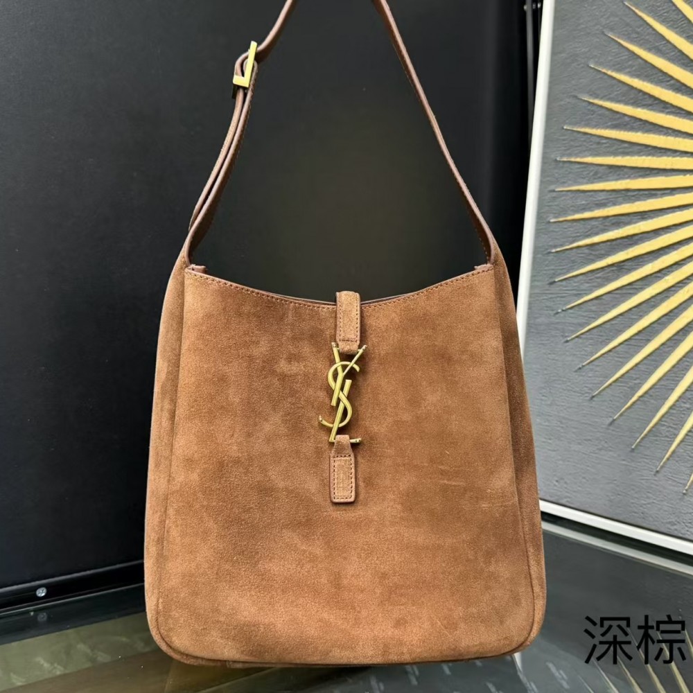 Saint Laurent Suede Brown HOBO Bag Small