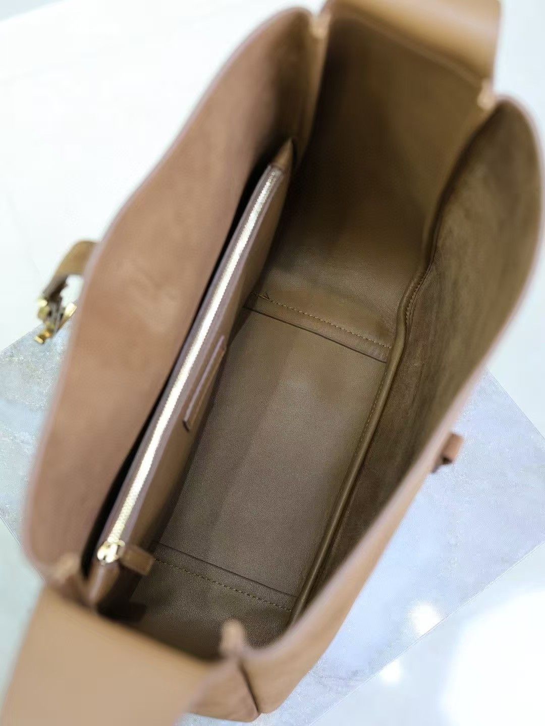 Saint Laurent Suede Brown HOBO Bag Large