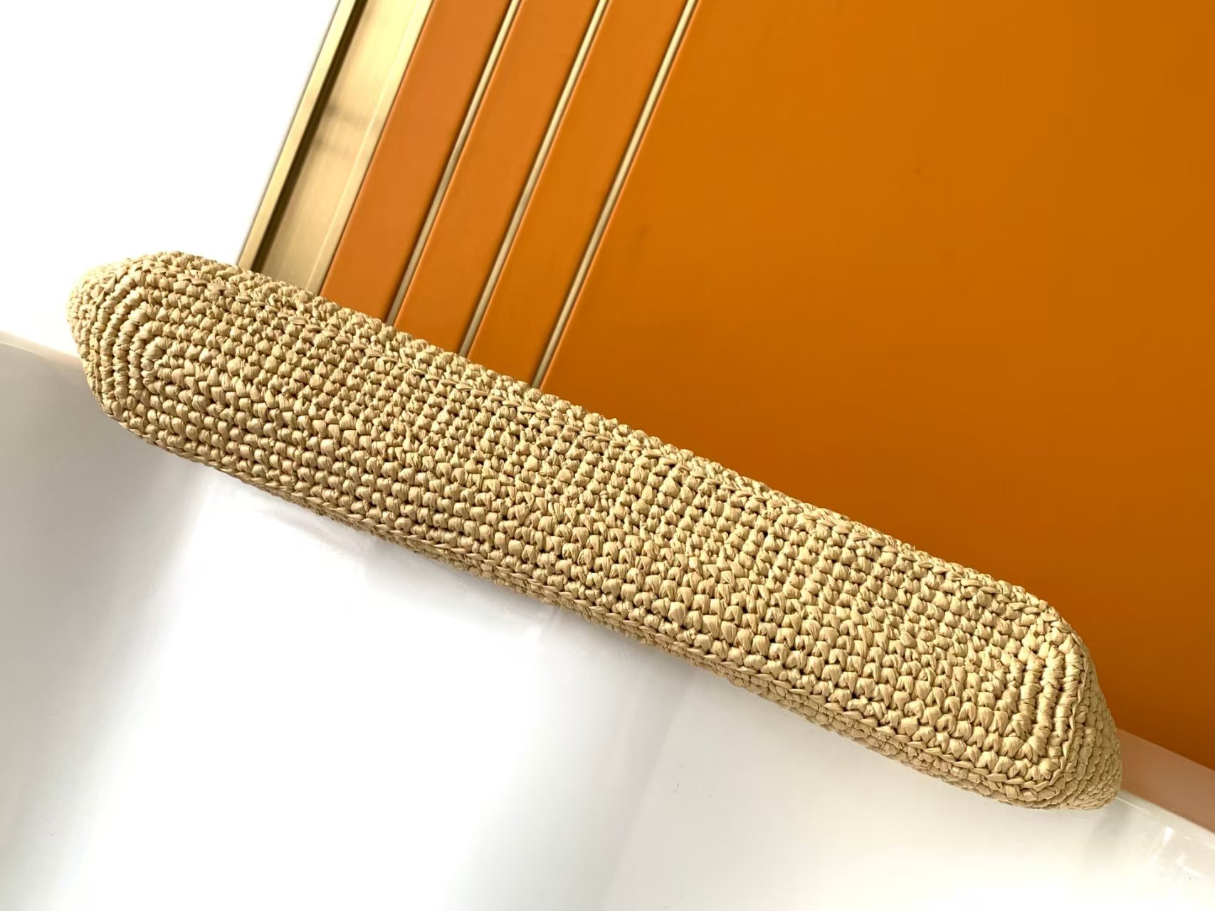 YSL Icare Raffia woven bag