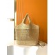 YSL Icare Raffia woven bag