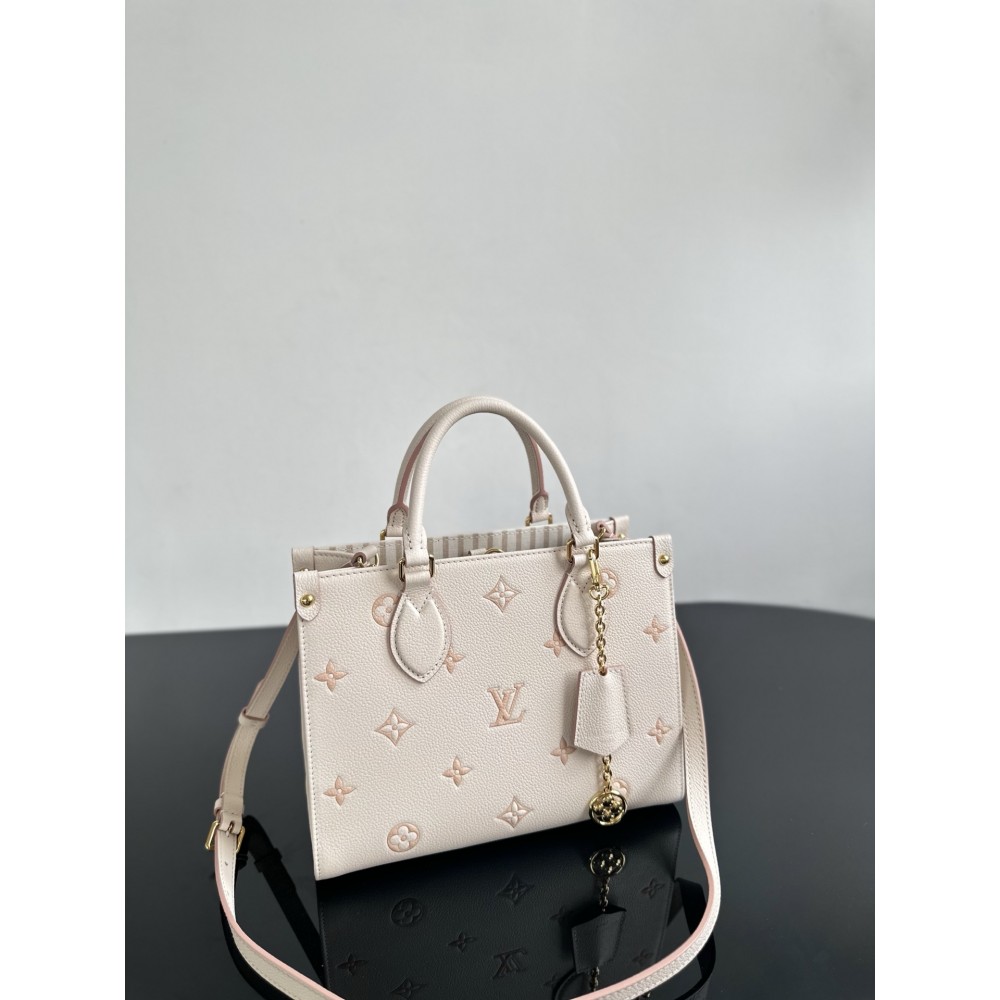 Louis Vuitton Empreinte Monogram Giant Onthego MM Tourterelle Creme
