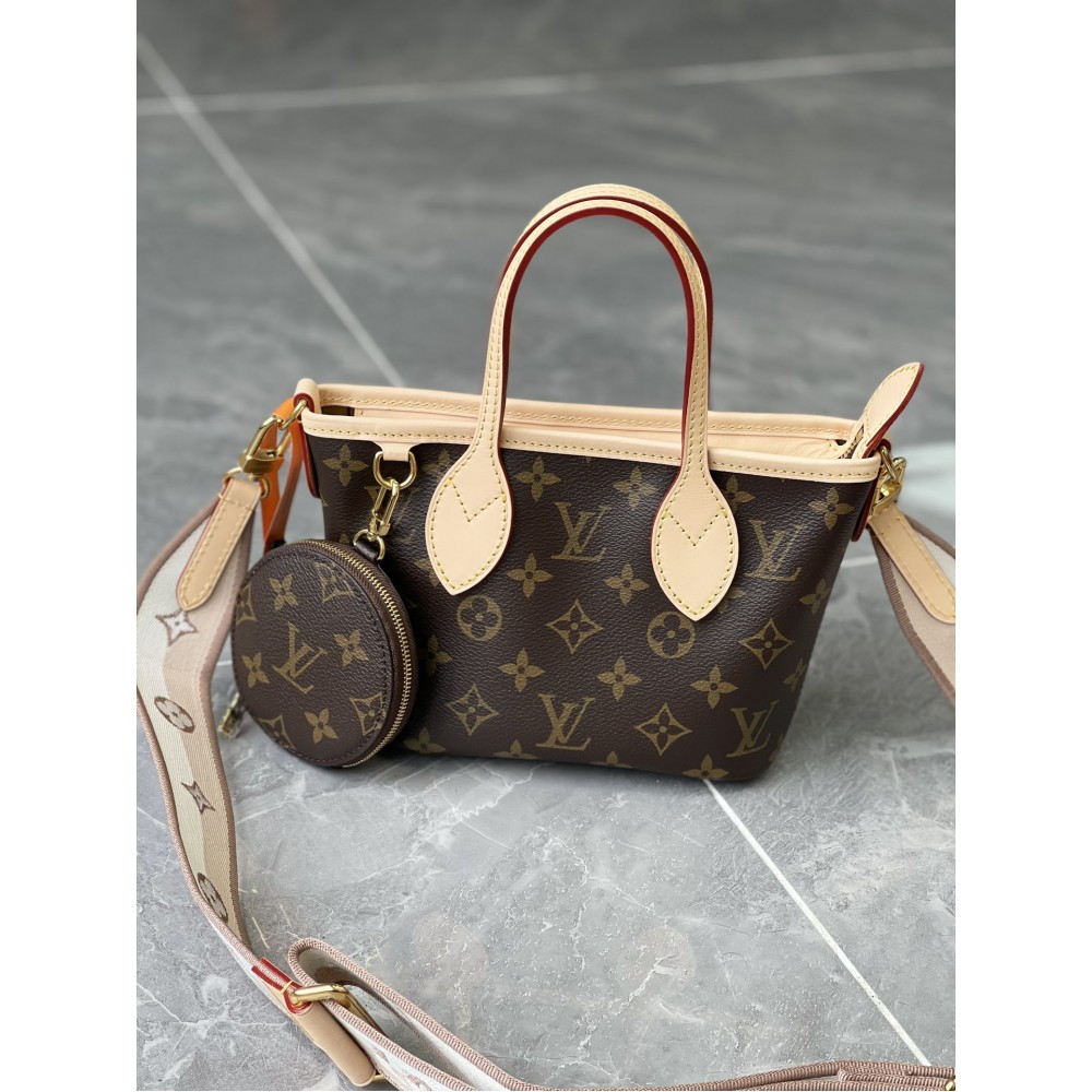 LOUIS VUITTON Neverfull BB Pink Peony Monogram Canvas