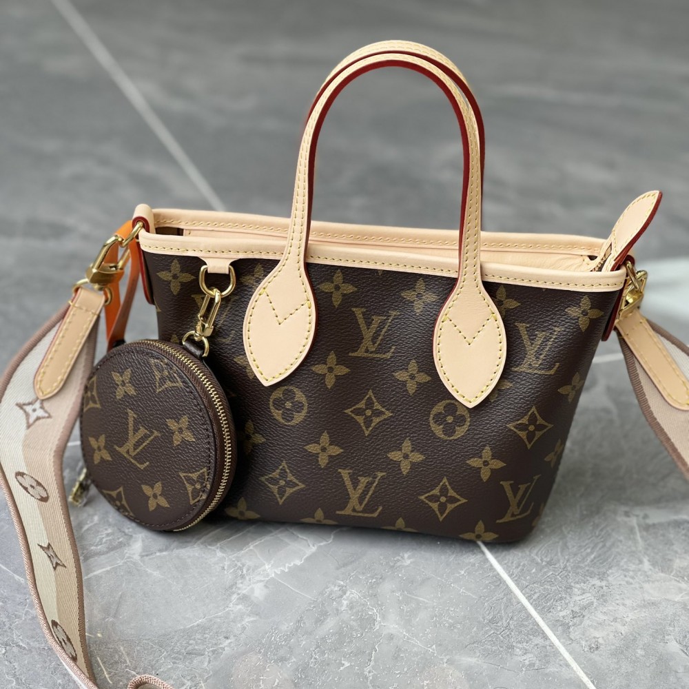LOUIS VUITTON Neverfull BB Pink Peony Monogram Canvas