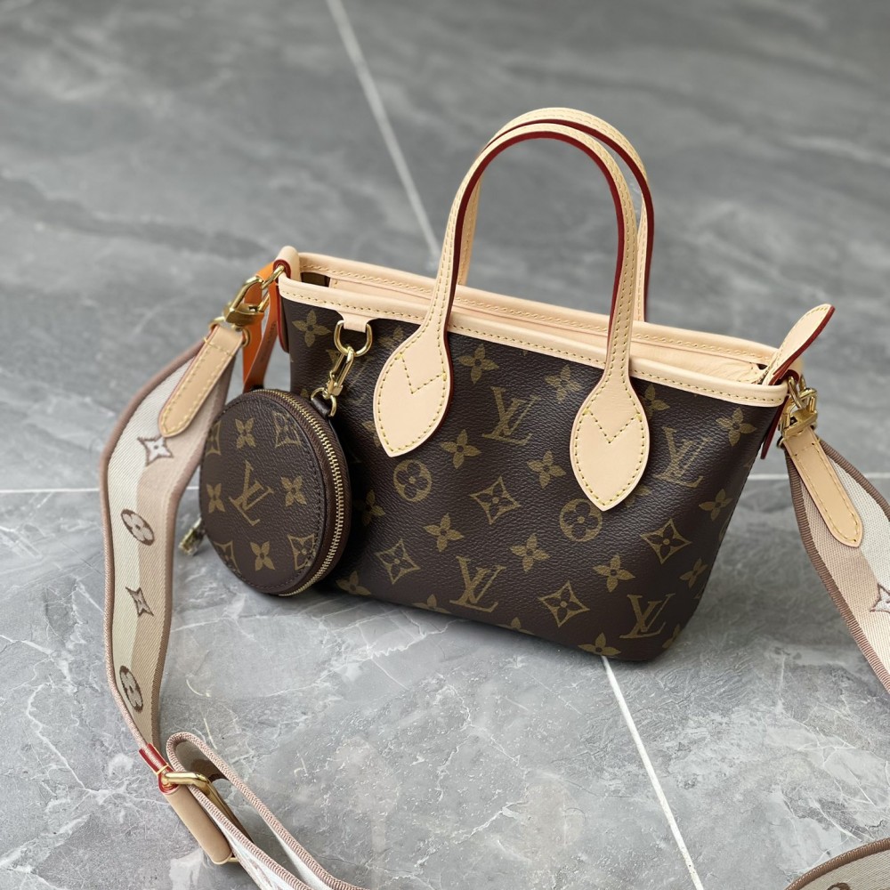 LOUIS VUITTON Neverfull BB Pink Peony Monogram Canvas
