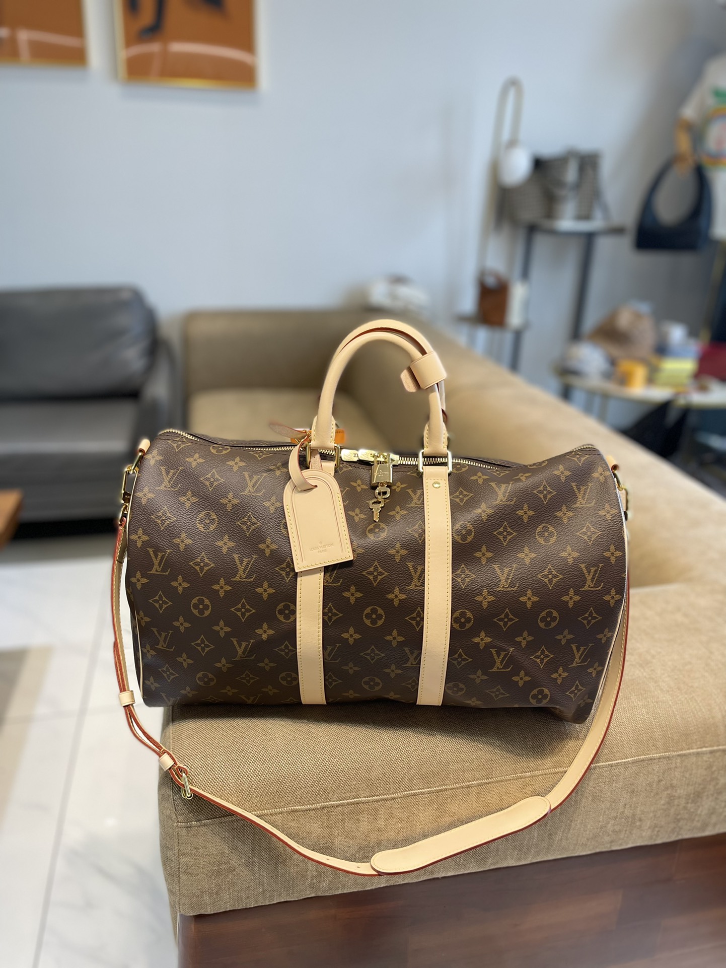LOUIS VUITTON Keepall Bandoulière 45 Vuittonite Monogram LOUIS VUITTON Keepall Bandoulière 45 Vuittonite Monogram