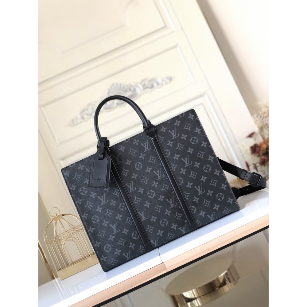 LOUIS VUITTON Sac Plat Horizontal Zippe Eclipse Monogram Eclipse