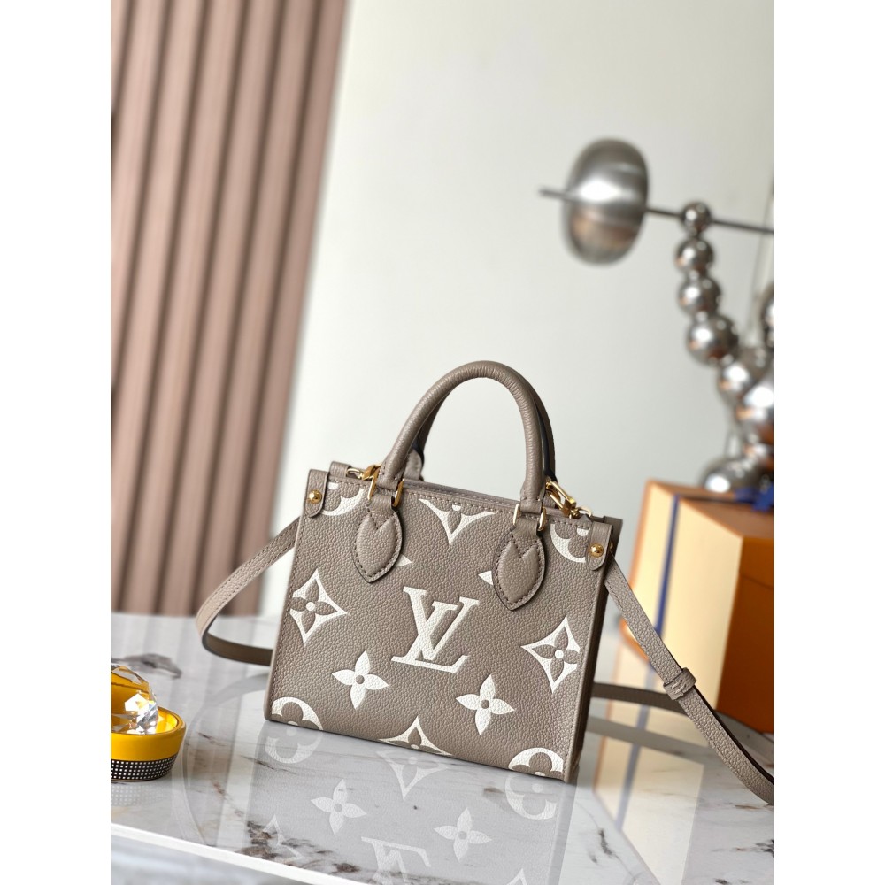LOUIS VUITTON Onthego BB Bicolore Tourterelle  Creme Monogram Empreinte