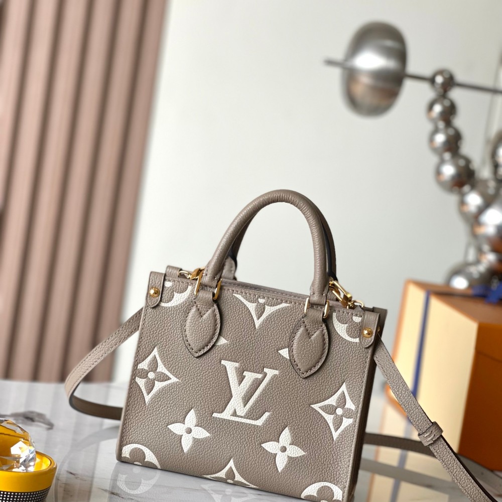 LOUIS VUITTON Onthego BB Bicolore Tourterelle  Creme Monogram Empreinte