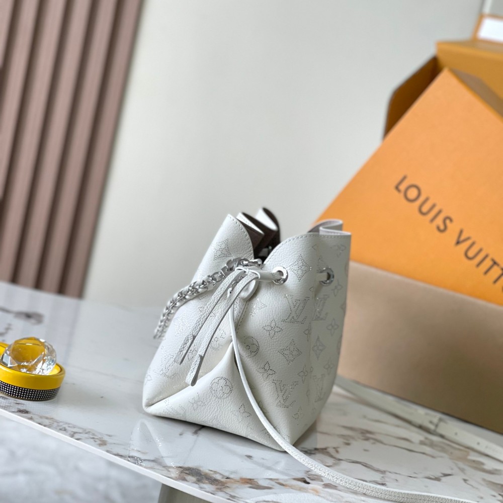 LOUIS VUITTON Bella White Mahina Handbags