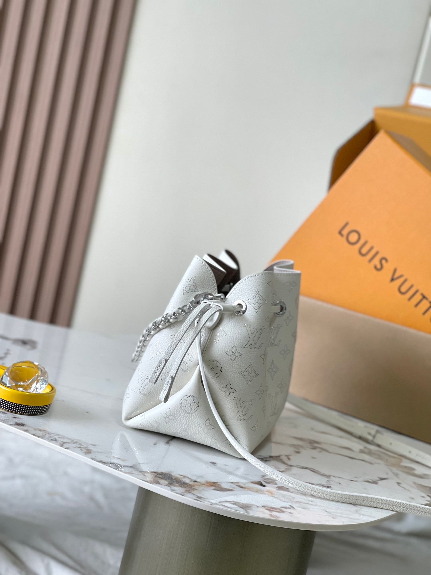 LOUIS VUITTON Bella White Mahina Handbags LOUIS VUITTON Bella White Mahina Handbags