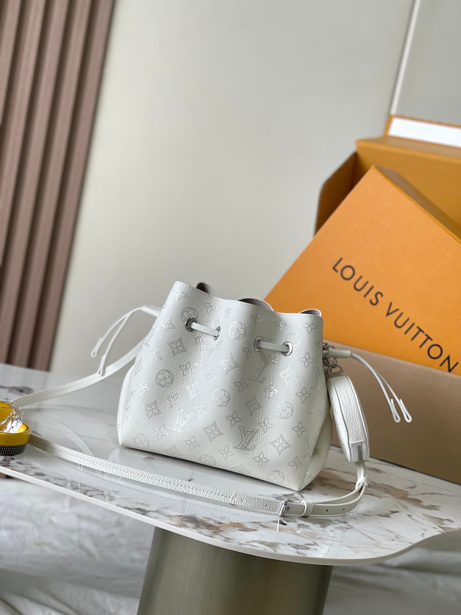 LOUIS VUITTON Bella White Mahina Handbags LOUIS VUITTON Bella White Mahina Handbags