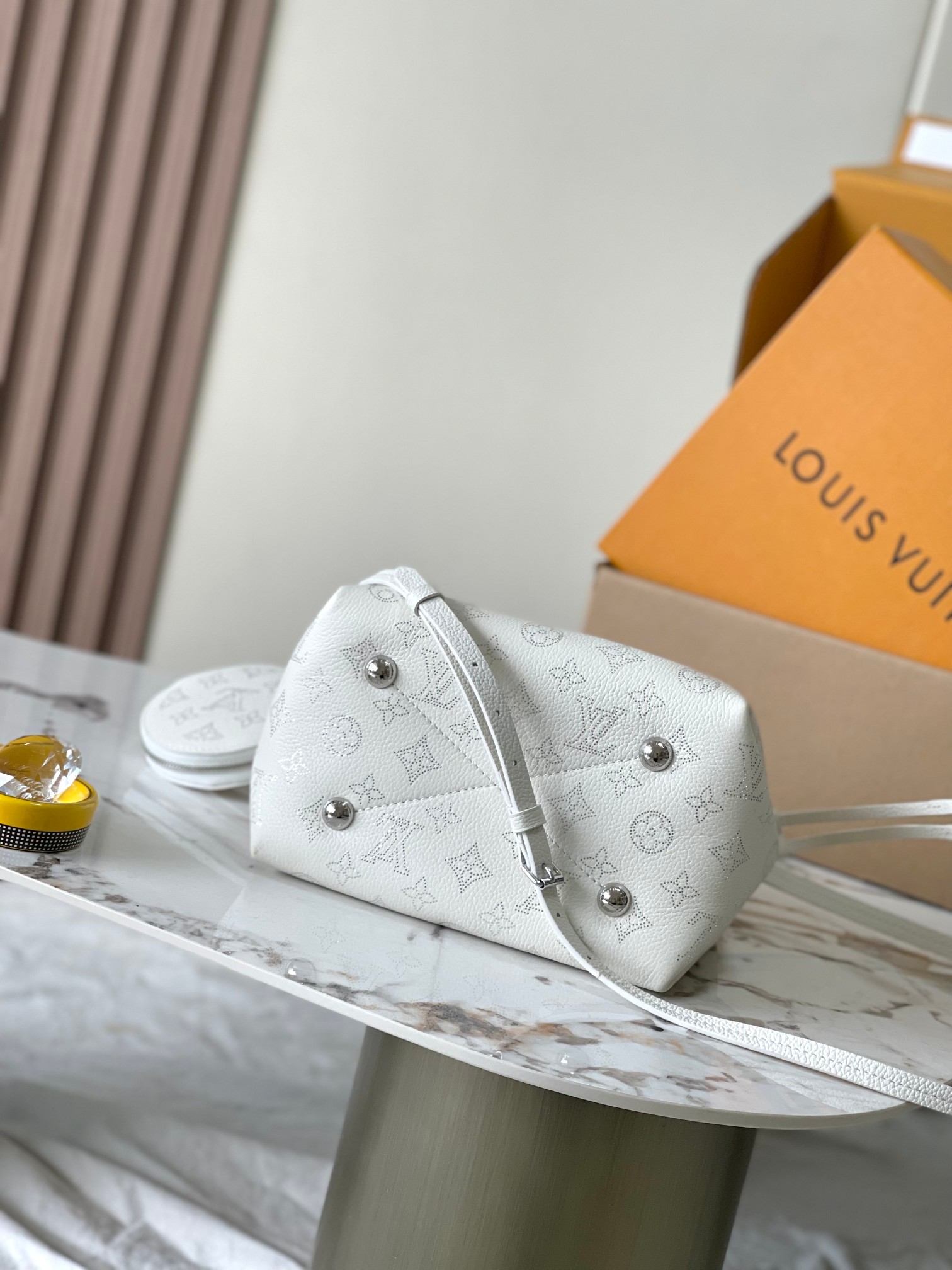 LOUIS VUITTON Bella White Mahina Handbags LOUIS VUITTON Bella White Mahina Handbags