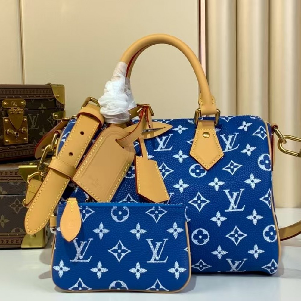 LOUIS VUITTON Speedy P9 Bandoulière 25 Autres Cuirs Monogram Dark Blue